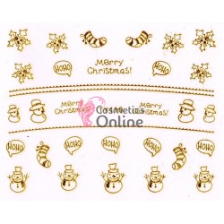 Stickere 3D cu Sarbatori de Iarna, Cod TY110 Gold